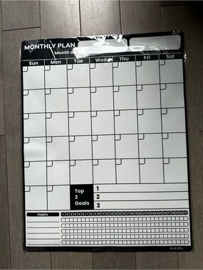 Magnetic Refrigerator Monthly Calender Planner Organizer Goals Habits NEW